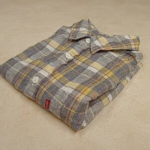 Levi's Yellow and Gray Casual Button Down Shirt